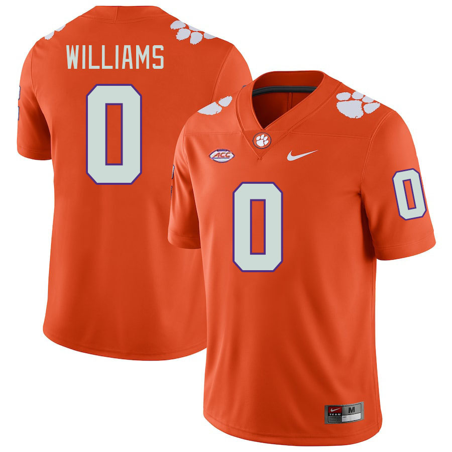 Men #0 Antonio Williams Clemson Tigers College Football Jerseys Stitched-Orange